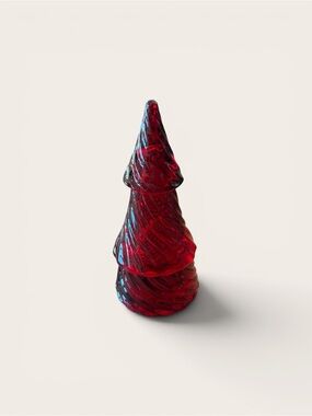 TAG Red Swirled Glass Tree Votive Holder